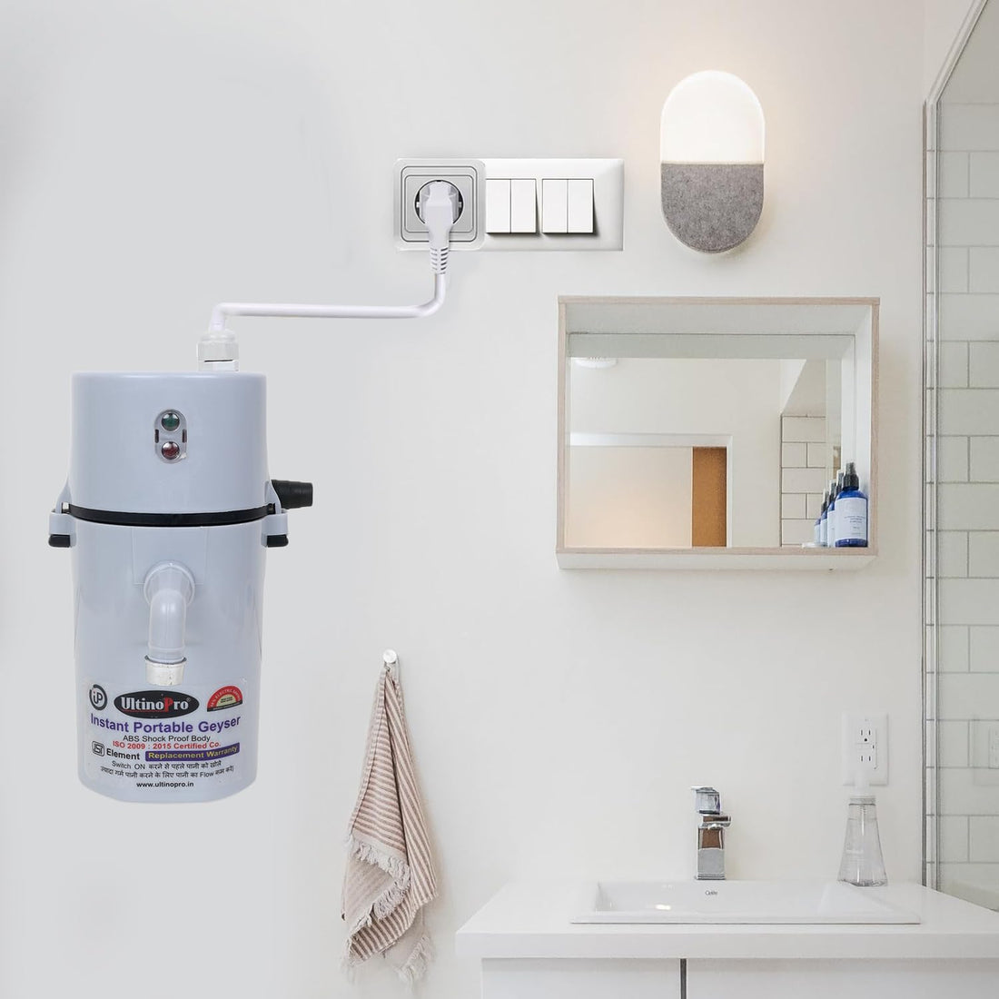 portable electric water geyser